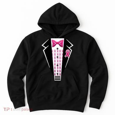 Breast Cancer Ribbon Tuxedo Hoodie