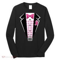 Breast Cancer Ribbon Tuxedo Long Sleeve Shirt thumb 0