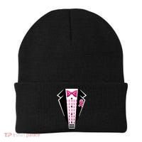 Breast Cancer Ribbon Tuxedo Beanie thumb 0