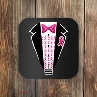 Breast Cancer Ribbon Tuxedo Coaster thumb 0
