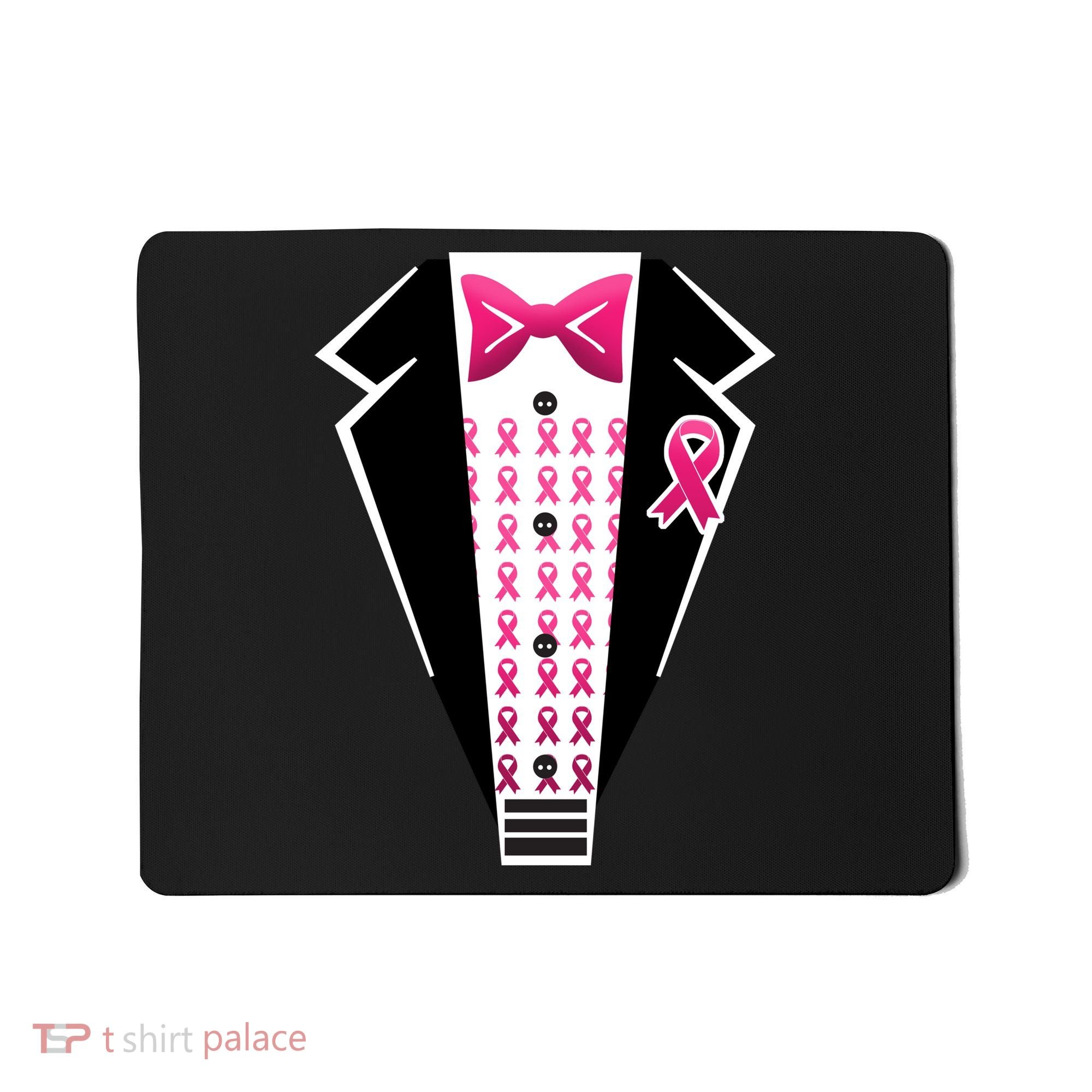 Breast Cancer Ribbon Tuxedo Mousepad