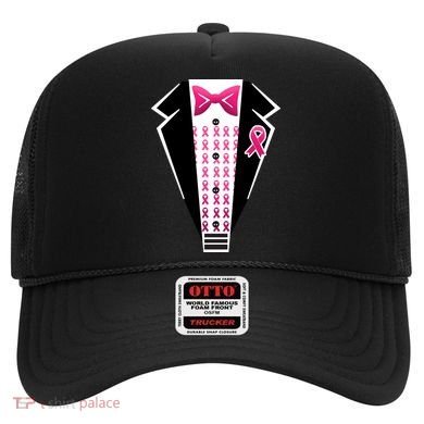 Breast Cancer Ribbon Tuxedo Hat