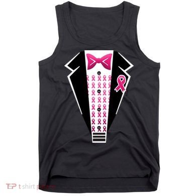 Breast Cancer Ribbon Tuxedo Tank Top