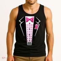 Breast Cancer Ribbon Tuxedo Tank Top thumb 3