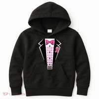 Breast Cancer Ribbon Tuxedo Kids Hoodie thumb 0
