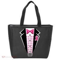 Breast Cancer Ribbon Tuxedo Tote Bag thumb 0