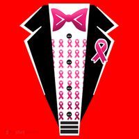 Breast Cancer Ribbon Tuxedo Santa Hat thumb 1