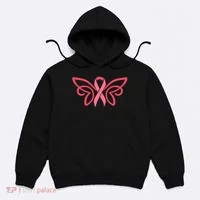 Breast Cancer Ribbon Wings Hoodie thumb 0
