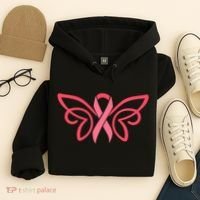 Breast Cancer Ribbon Wings Hoodie thumb 4
