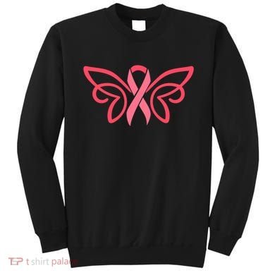 Breast Cancer Ribbon Wings Sweatshirt