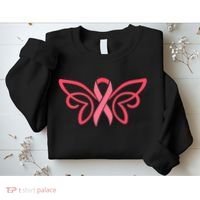 Breast Cancer Ribbon Wings Sweatshirt thumb 2