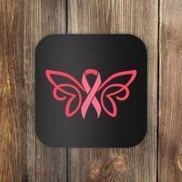 Breast Cancer Ribbon Wings Coaster thumb 0