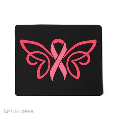Breast Cancer Ribbon Wings Mousepad