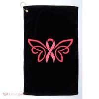 Breast Cancer Ribbon Wings Golf Towel thumb 0
