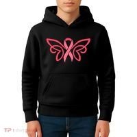 Breast Cancer Ribbon Wings Kids Hoodie thumb 4