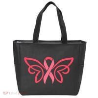 Breast Cancer Ribbon Wings Tote Bag thumb 0
