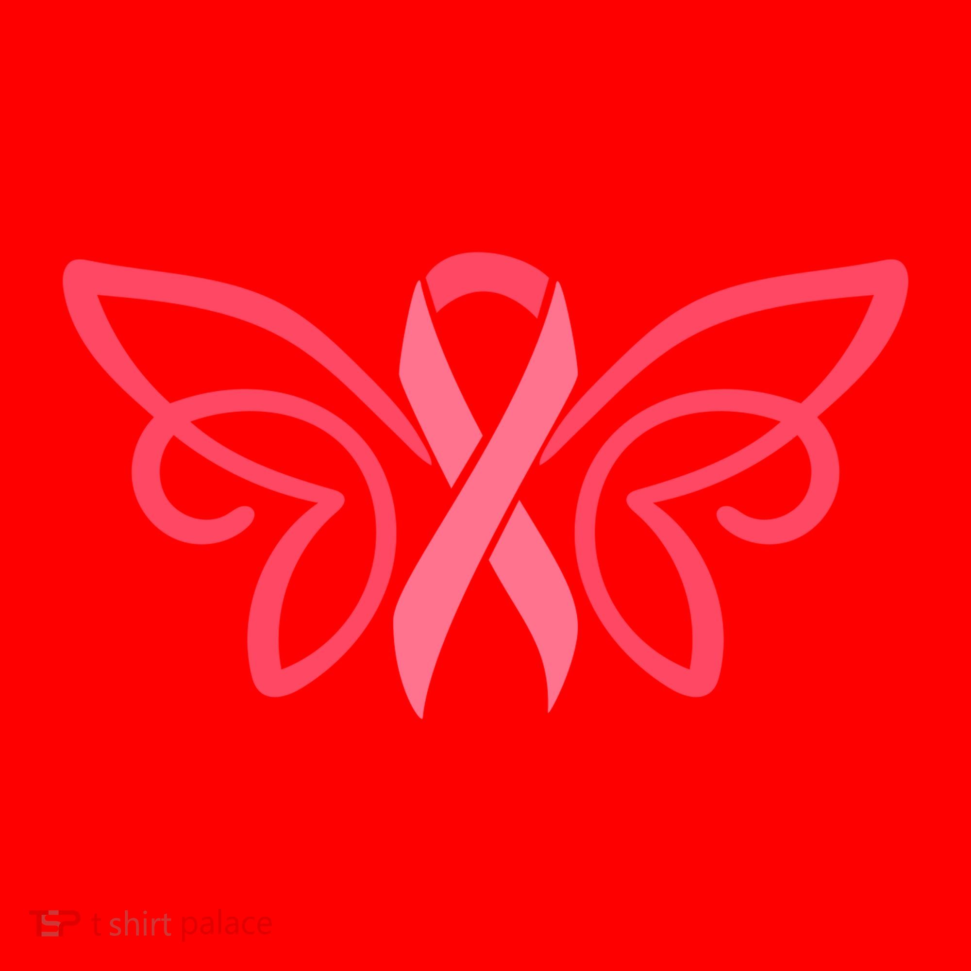 Breast Cancer Ribbon Wings Santa Hat