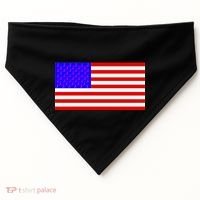 Breast Cancer Ribbons USA Flag USA-Made Doggie Bandana thumb 0