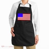 Breast Cancer Ribbons USA Flag Apron thumb 2