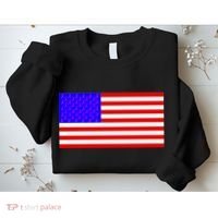 Breast Cancer Ribbons USA Flag Sweatshirt thumb 2