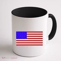 Breast Cancer Ribbons USA Flag Coffee Mug thumb 1