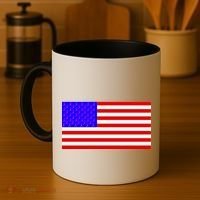 Breast Cancer Ribbons USA Flag Coffee Mug thumb 4