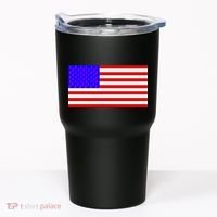 Breast Cancer Ribbons USA Flag Tumbler thumb 0