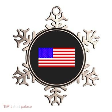 Breast Cancer Ribbons USA Flag Ornament