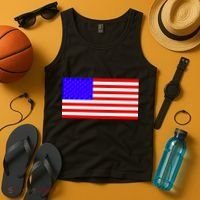 Breast Cancer Ribbons USA Flag Tank Top thumb 4