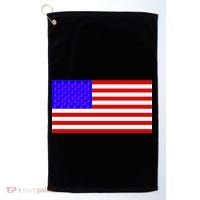 Breast Cancer Ribbons USA Flag Golf Towel thumb 0