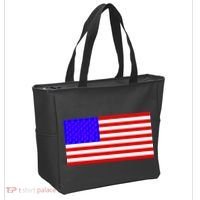 Breast Cancer Ribbons USA Flag Tote Bag thumb 2
