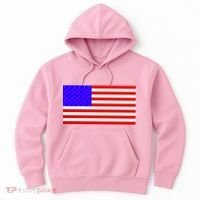 Breast Cancer Ribbons USA Flag Hoodie thumb 0