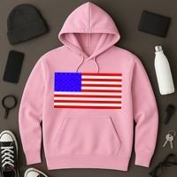 Breast Cancer Ribbons USA Flag Hoodie thumb 3