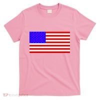 Breast Cancer Ribbons USA Flag T-Shirt thumb 0