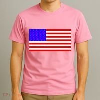 Breast Cancer Ribbons USA Flag T-Shirt thumb 3