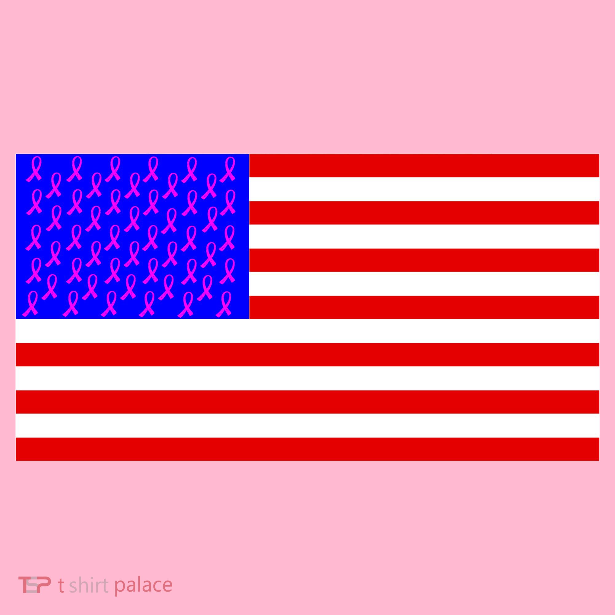 Breast Cancer Ribbons USA Flag Mousepad