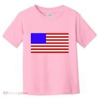 Breast Cancer Ribbons USA Flag Toddler T-Shirt thumb 0