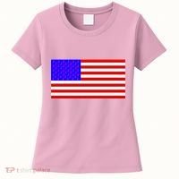 Breast Cancer Ribbons USA Flag Women's T-Shirt thumb 0