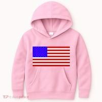 Breast Cancer Ribbons USA Flag Kids Hoodie thumb 0