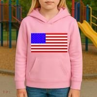 Breast Cancer Ribbons USA Flag Kids Hoodie thumb 3
