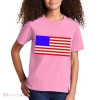 Breast Cancer Ribbons USA Flag Kids T-Shirt thumb 2