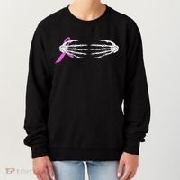 Breast Cancer Skeleton Hands Women's Sweatshirt thumb 0