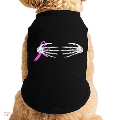 Breast Cancer Skeleton Hands Doggie Tank