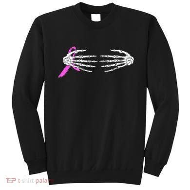 Breast Cancer Skeleton Hands Sweatshirt