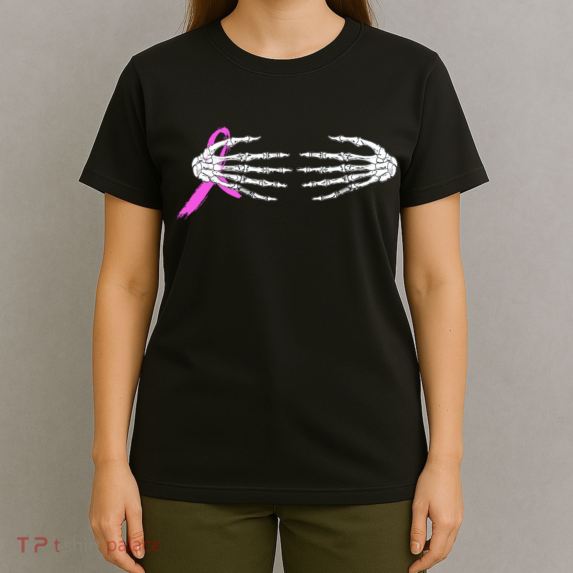 Breast Cancer Skeleton Hands T-Shirt
