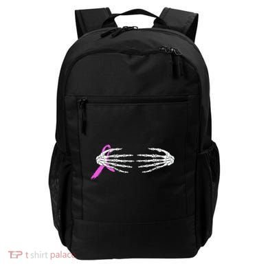 Breast Cancer Skeleton Hands Backpack