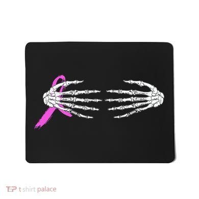 Breast Cancer Skeleton Hands Mousepad