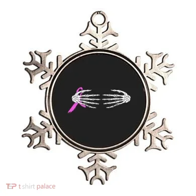 Breast Cancer Skeleton Hands Ornament