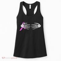 Breast Cancer Skeleton Hands Women's Tank Top thumb 0