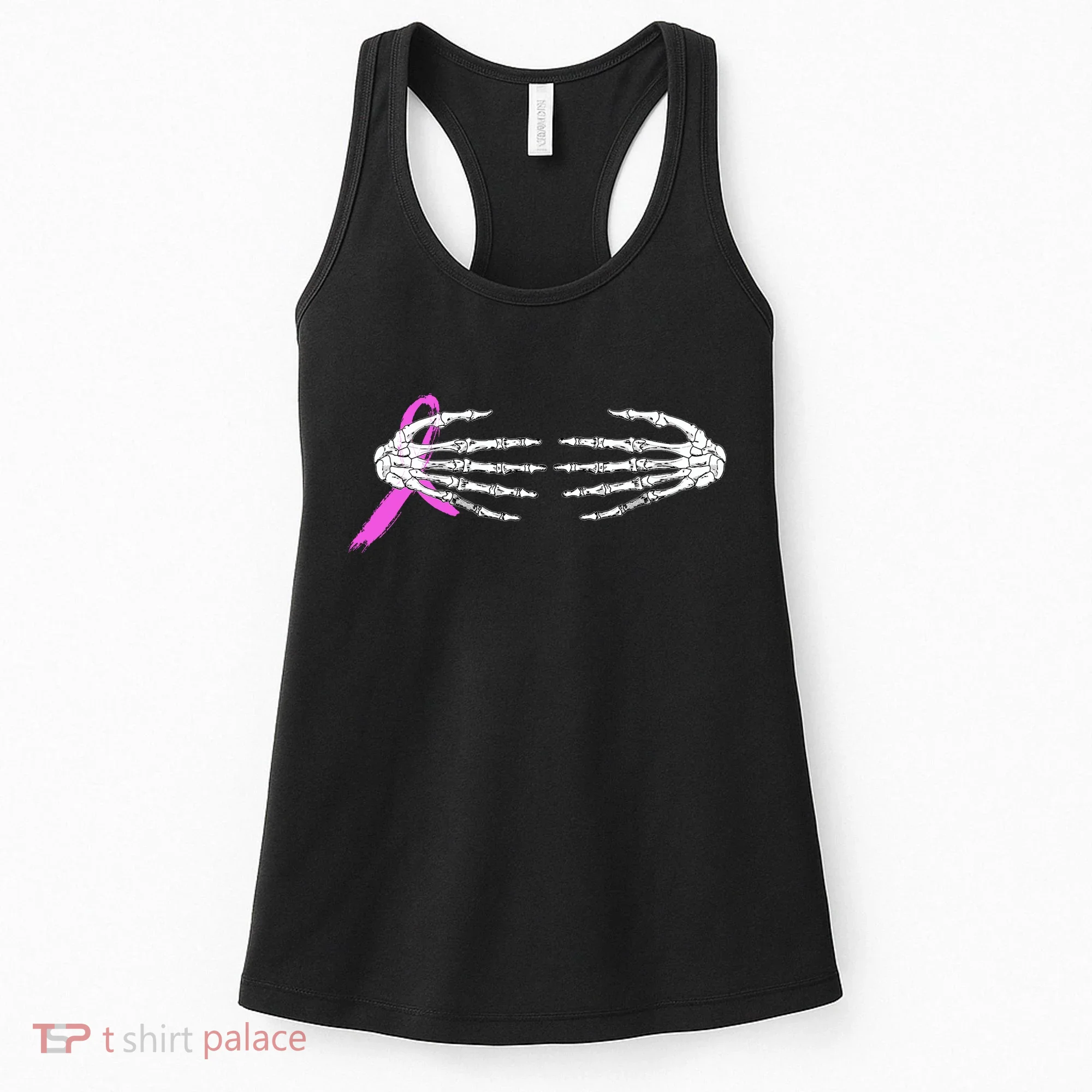 Breast Cancer Skeleton Hands Women's Tank Top